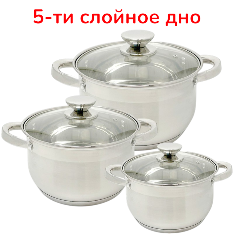 Кастрюля нерж 6,0л