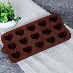 Форма для льда силикон 21*10,2*1,9см Сердце (15 ячеек)