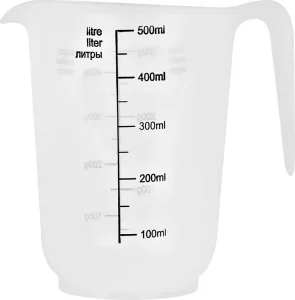 Кружка мерная 0,5л пластм. 125*95*120мм натуральный