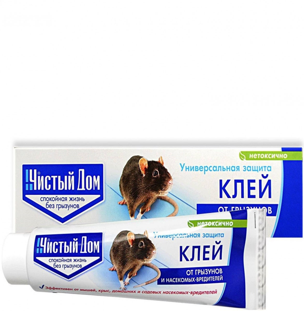 Клей от грызунов и насекомых Чистый дом 60гр 03-426 1/50