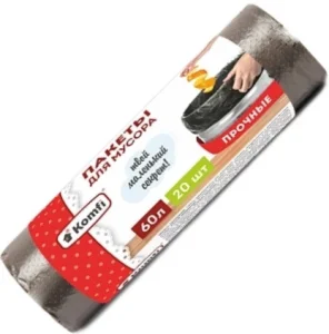Мешки для мусора  60л*20шт ПНД Komfi PM620BL 1/50