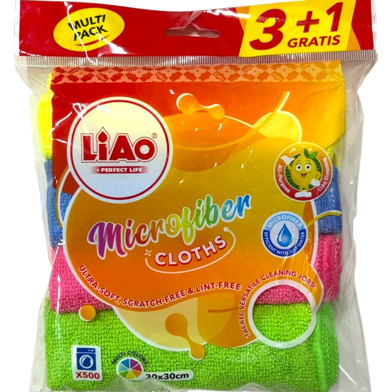 Салфетка микрофибра  (4шт) 30*30см G-2822 /К/ 1/96