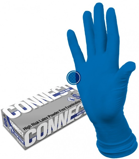 Перчатки латексные Connect high risk р-р XL" 1/25