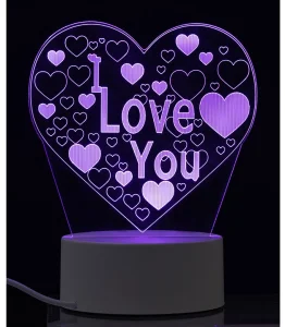 Светильник декоративный ENERGY EN-NL-23 3D Сердце с надписью I love you (106254)