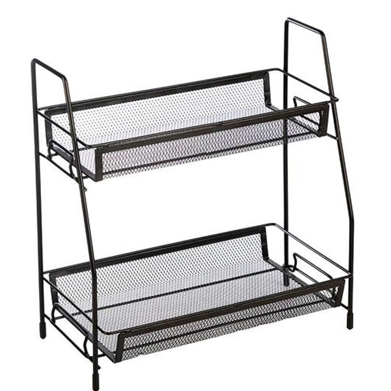 Этажерка настольная двухуровневая L'ordine Nero 31,5*17*33см (107588)