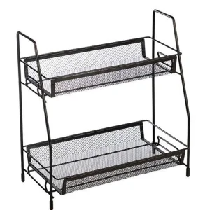 Этажерка настольная двухуровневая L'ordine Nero 31,5*17*33см (107588)