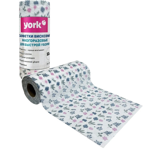 Салфетка универсальная YORK Узор 25х30см (50шт) в рулоне /020500/ 1/8