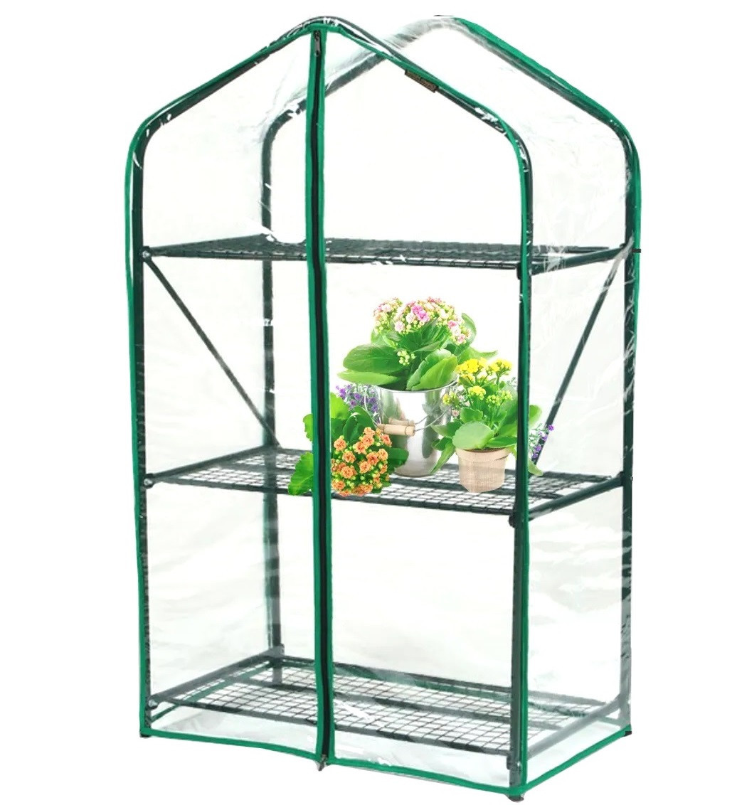 Парник на подоконник (3 полки) 1,1*0,65*0,4м Green Home (чехол-пленка)