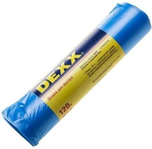 Мешки для мусора 120л*10шт (12мк) голубые DEXX  /39150-120/ 1/40