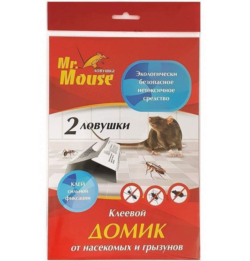 Средство от грызунов Ловушка клеевая Mr.Mouse (домик 2шт) М-0268 1/96