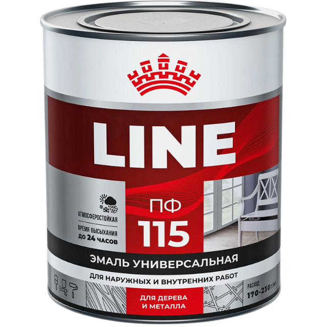 Эмаль ПФ 115 черная 0,8кг T-line 1/14