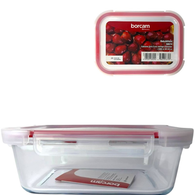 Форма для запекания стекло 1,8л с крышкой BAKE&STORE /59574/