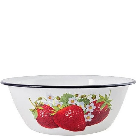 Миска эмаль 2,0л с рисунком белая 40304-102/5 /Керчь/