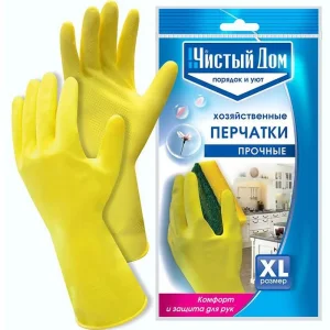 Перчатки латексные Чистый дом прочные р-р XL 06-895 1/240