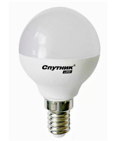 Лампа светодиодная Е27 12W холодный свет 4000K Спутник LED G45