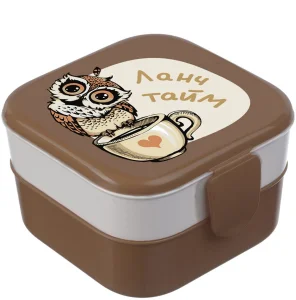 Контейнер для обеда пластм. 0,4*0,4л Совы М1232 1/12