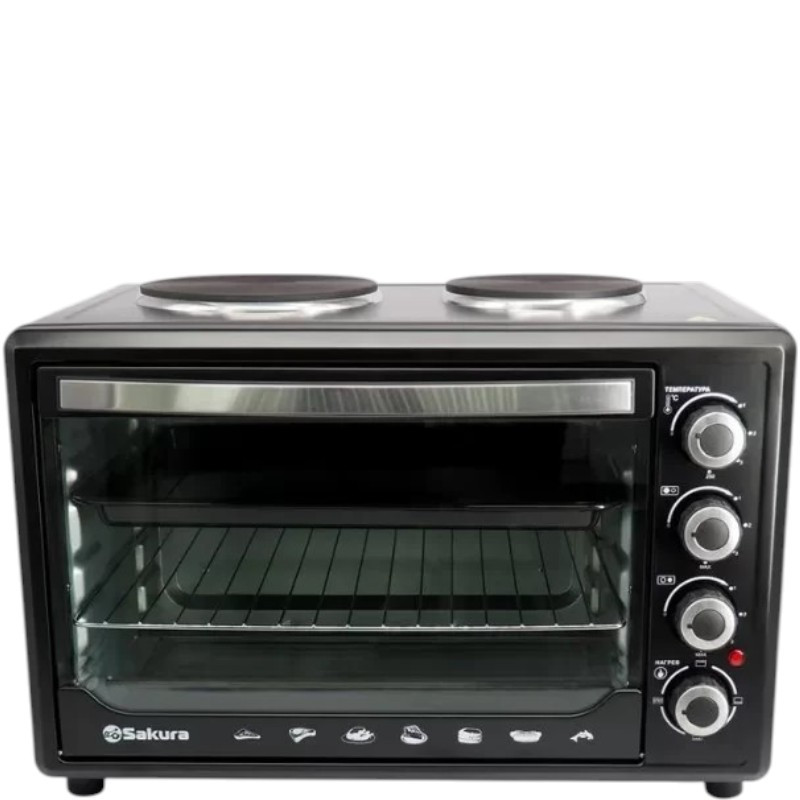 Духовка 3600Вт 48л черная SA-7002HBK SAKURA