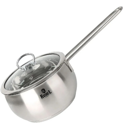Ковш нерж 1,5л стекл.крышка R-10/15s