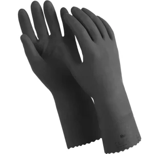 Перчатки защитные КЩС-1 латексные, р-р L, черные ADM Professional KCS1-71 1/60