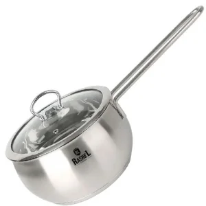 Ковш нерж 1,0л стекл.крышка R-10/10s
