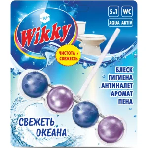 Подвесной блок для унитаза Wikky (4 шарика) Свежесть океана 1/72
