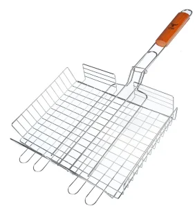 Решетка для барбекю 32*25*6см хром Grillboom /104-028/