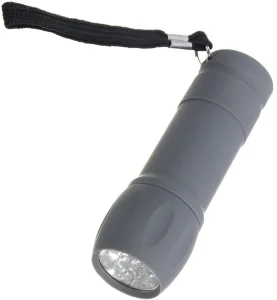 Фонарь  9 LED (мини) 1 режим, прорезиненное покрытие, 3хААА Ермак (224-021)