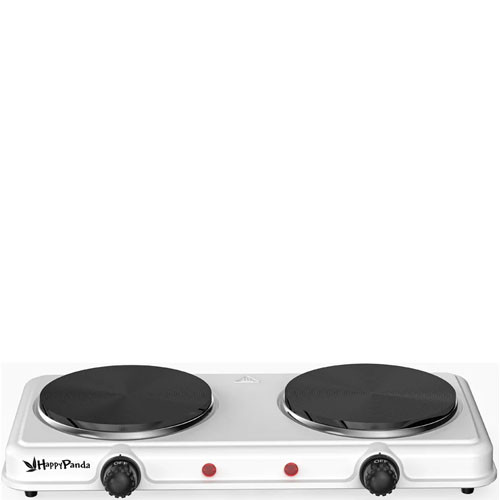 Плитка электрическая двухконфорочная 2000Вт (диск) белая HP-04W