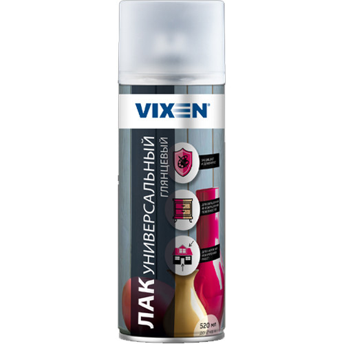 Лак акриловый универсальный VIXEN VX-24000 520мл глянцевый 1/12