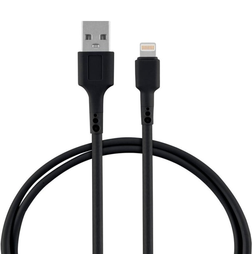 Кабель USB/Lightning для зарядки iP 1м, 2А черный Energy ET-30 (104113)