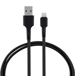 Кабель USB/Lightning для зарядки iP 1м, 2А черный Energy ET-30 (104113)