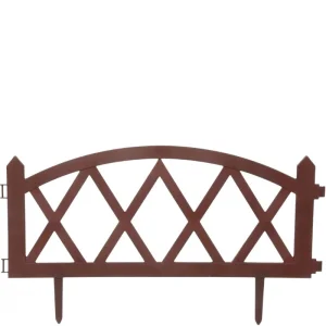 Ограждение садовое Вилла (1 секция 59,5*34см) коричневое (733-276)