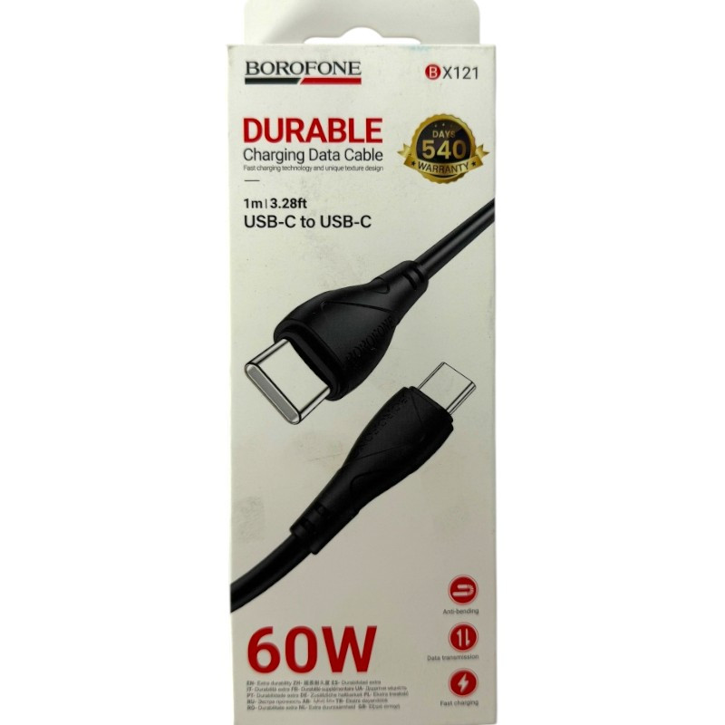Кабель USB для зарядки Type-C, 1,0м 3A BOROFONE BX121