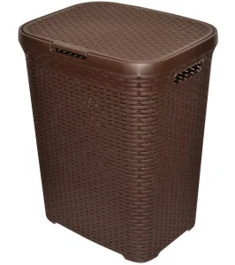 Корзина для белья 60л Ротанг 450х350х556мм (коричневый) 186001