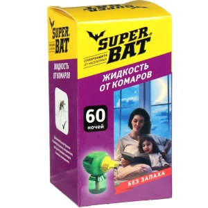 Средство от комаров Жидкость SuperBAT (60 ночей) 45мл 01-013 1/24