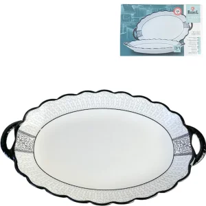 Блюдо овальное 31см с ручками R-31101
