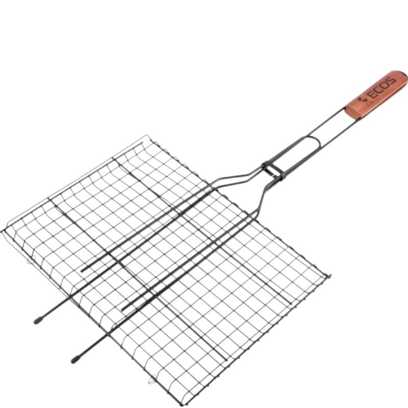 Решетка для барбекю 35*25*2см (длина с ручкой 70см) антипригарное покрытие ECOS RD-172D (999635)