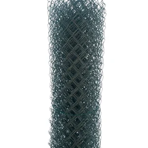 СЕТКА-рабица с ПНД покрытием (зеленая) 40*40мм 1,5*10м ф2,5мм (рулон)