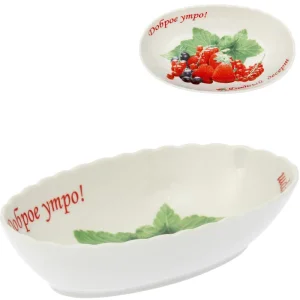Салатник 21*12,3*4,8см Доброе утро с ягодным десертом в под/уп 589-325 1/36