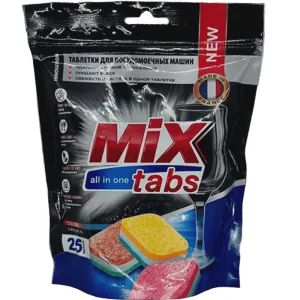 Таблетки для посудомоечных машин MIX TABS ALL IN ONE (25шт) К-90-1 1/6