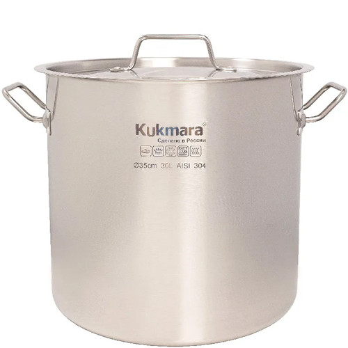 Котел нерж 30л ф35см HoReCa с мет.крышкой HRC-SP30035M /Кукмор/