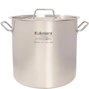 Котел нерж 30л ф35см HoReCa с мет.крышкой HRC-SP30035M /Кукмор/