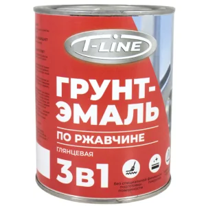 Грунт-эмаль по ржавчине 3в1 голубая 0,8кг T-line 1/14