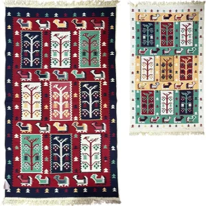 Коврик напольный хлопковый 80х150см KILIM GOLD бежевый 60734