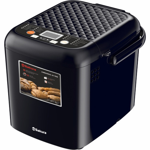 Хлебопечь SAKURA SA-7508BK черная 500Вт 19 программ