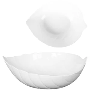 Салатник 8" Лист белый FLSHYW80 (WHITE) (734982) 1/48