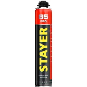 Пена монтажная STAYER Profi 800мл/65л всесезонная для монтажного пистолета /41137/