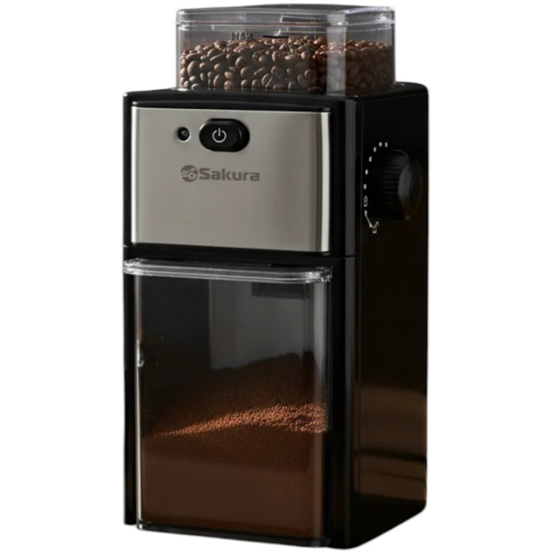 Кофемолка 200Вт емкость 100гр черная SA-6180ВК SAKURA