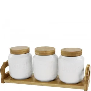 Набор банок 3пр 340мл BAMBOO на подставке в под/уп /140-131/ 1/12