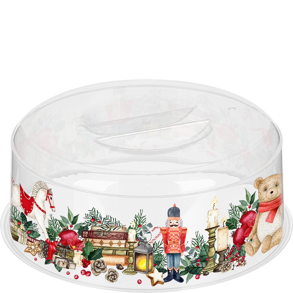 Крышка для микроволновки ф250 с декором Игрушки (бесцветная) 223138501/00